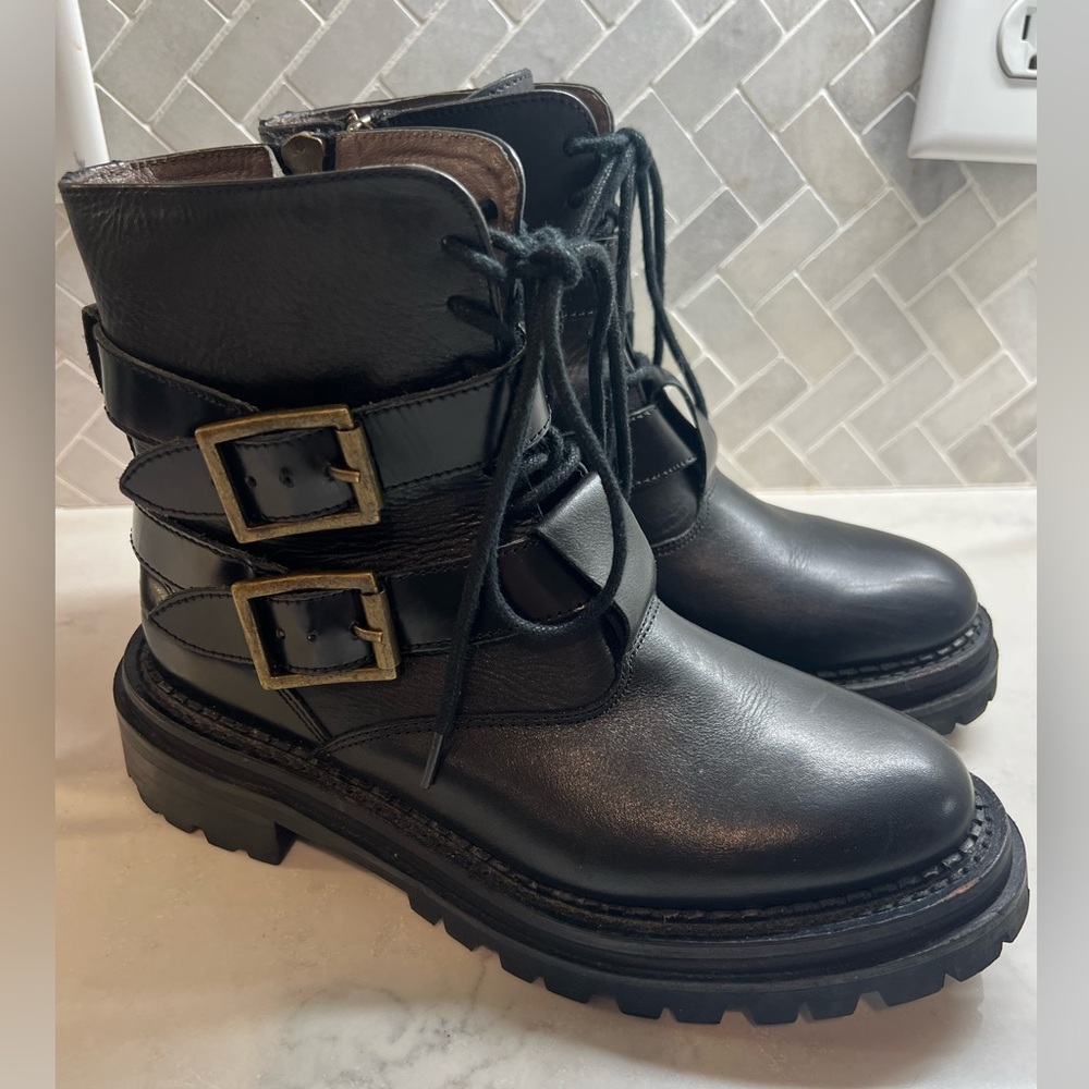 H by Hudson Kerb Combat Booties black size eu 37 us w 6